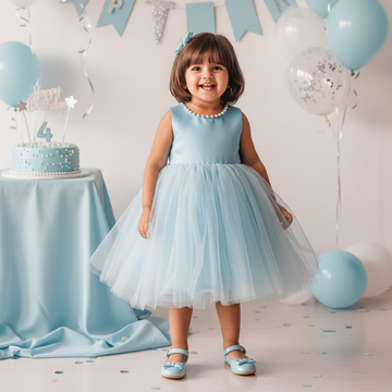 Baby Girls Birthday Dress With Bow