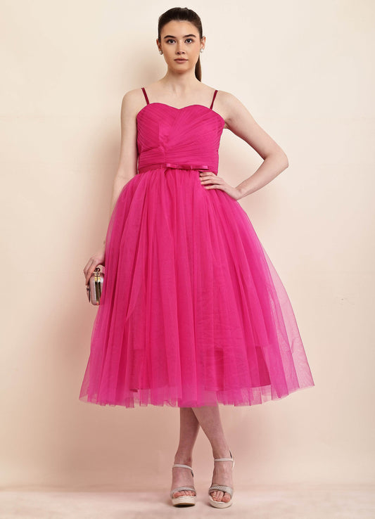 Pink Petal Princess Maxi Dress - Fuchsia Pink - DrapeMe - Your Affordable place for In-Trend clothing
