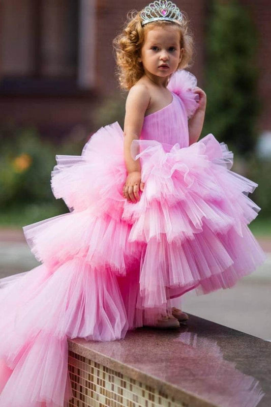 Fairy Tale Baby Pink Dress With Detachable Train - DrapeMe - Your Affordable place for In-Trend clothing