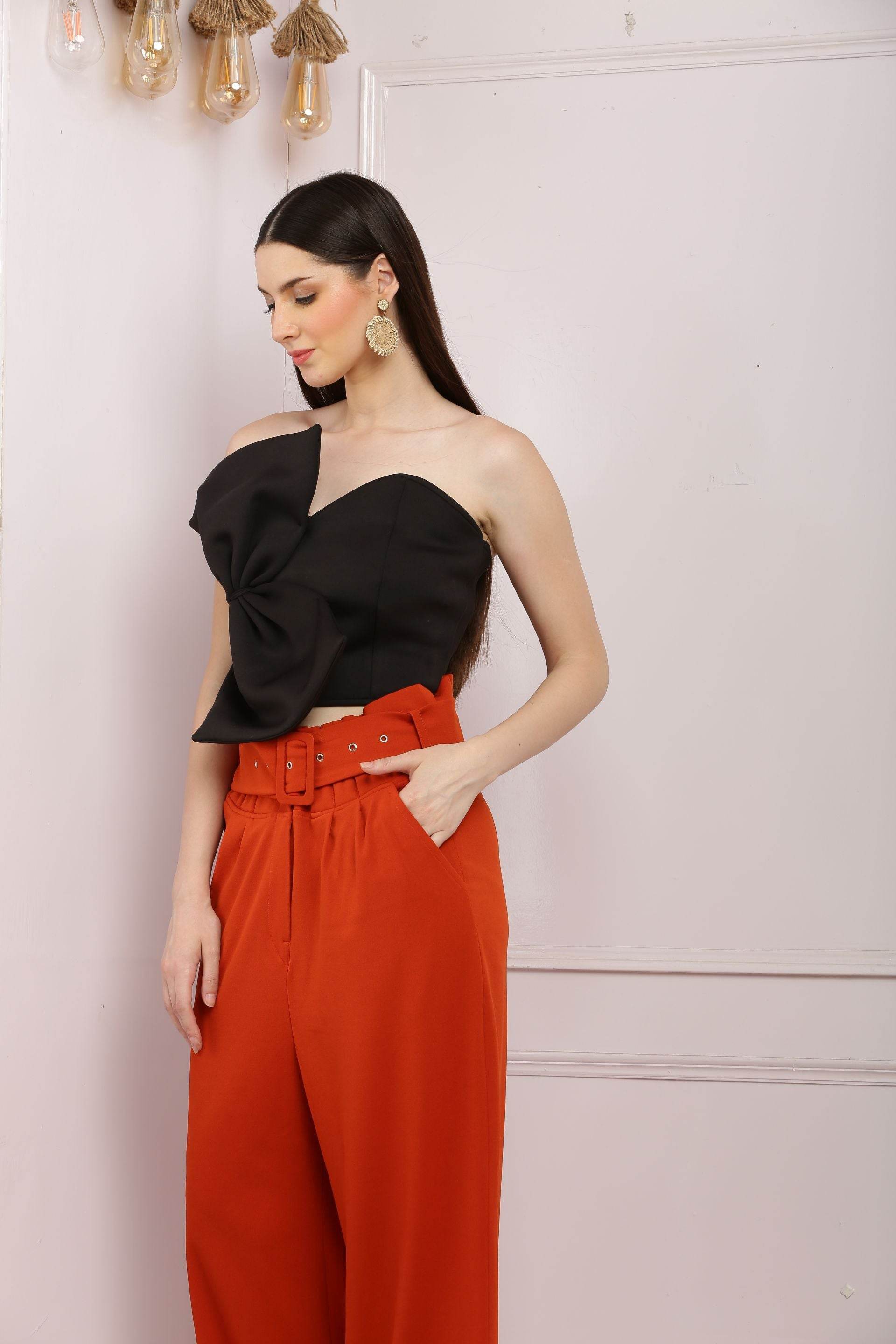 Big Bow Black Tube Top - DrapeMe - Your Affordable place for In-Trend clothing