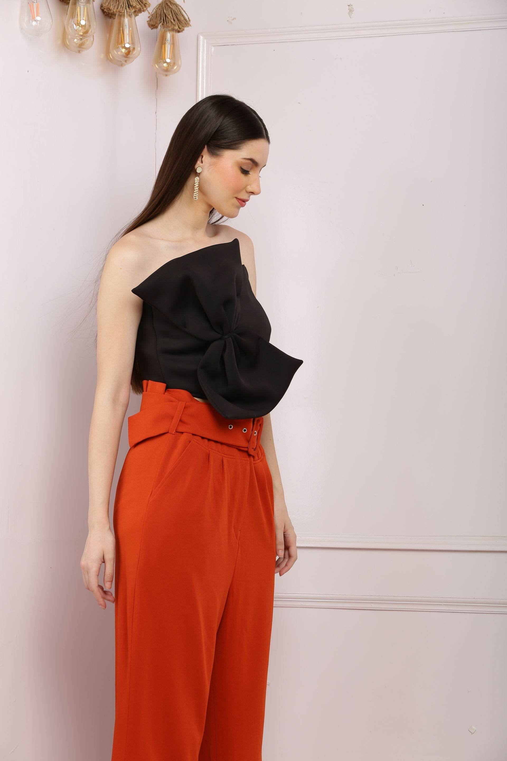 Big Bow Black Tube Top - DrapeMe - Your Affordable place for In-Trend clothing