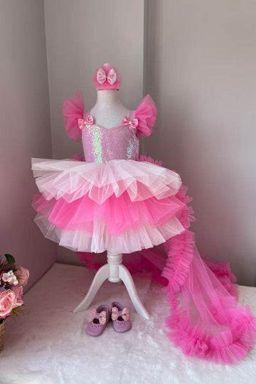 Little Princess Dress With Detachable Trail - DrapeMe - Your Affordable place for In-Trend clothing