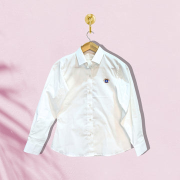 Collared Floral Printed Shirt- White
