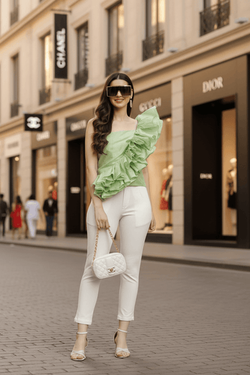 Fabulous One Shoulder Ruffled Top - DrapeMe - Your Affordable place for In-Trend clothing