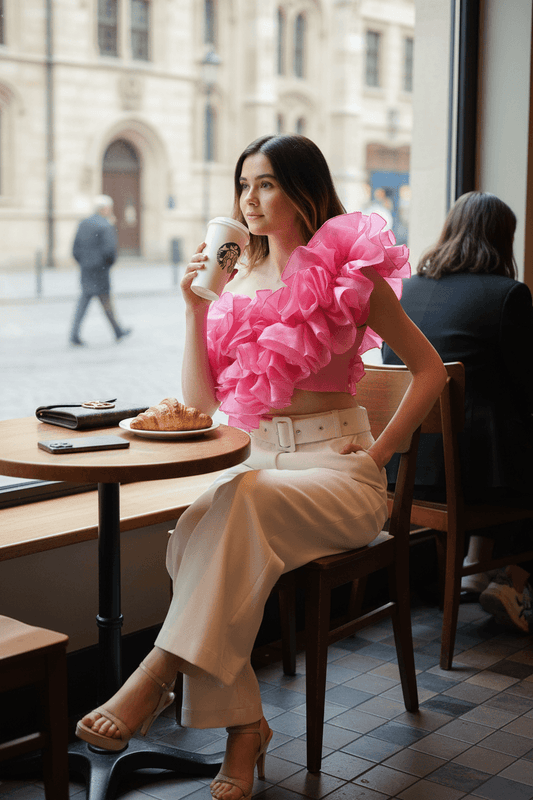 Blush My Baby Ruffled Top- Baby Pink - DrapeMe - Your Affordable place for In-Trend clothing