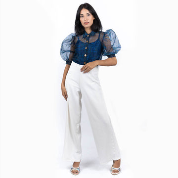 Power Puff Sleeve Animal Print Shirt - DrapeMe - Your Affordable place for In-Trend clothing