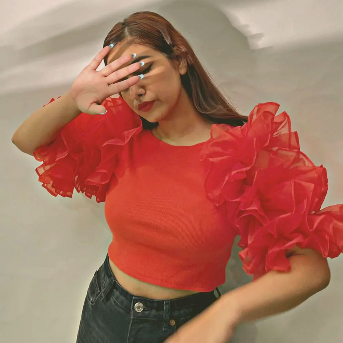 Doll Me Up Offshoulder Ruffle Organza Top – DrapeMe - Your Affordable place  for In-Trend clothing
