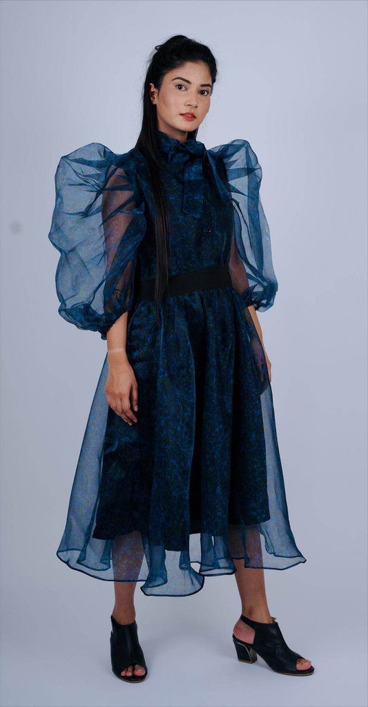 Powerful Organza Midi Dress – Blue - DrapeMe - Your Affordable place for In-Trend clothing
