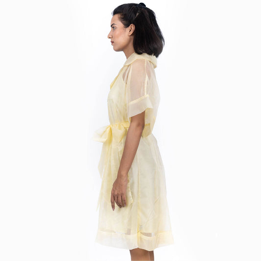 Sheer Semi- Wrap Dress – Peach - DrapeMe - Your Affordable place for In-Trend clothing