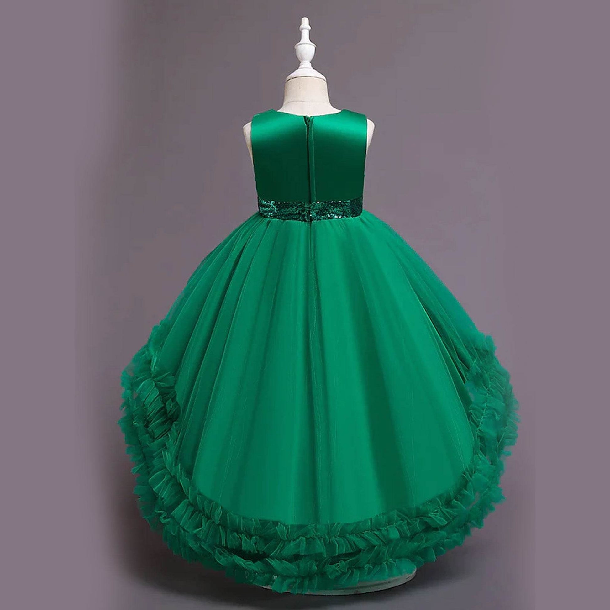 Birthday Girl Dress With Flower Bow – Green - DrapeMe - Your Affordable place for In-Trend clothing