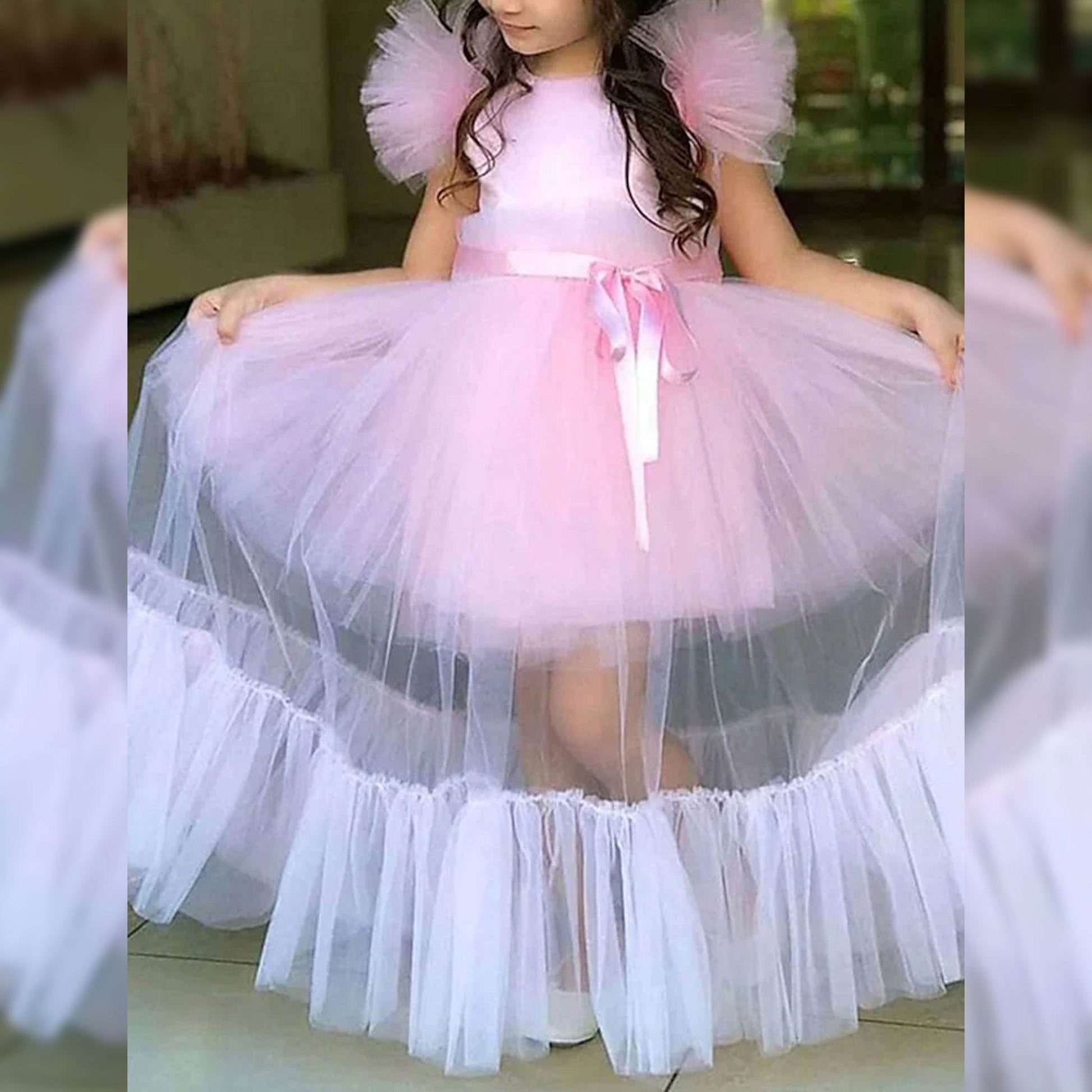 Baby Pink Princess Tulle Birthday Girl Dress - DrapeMe - Your Affordable place for In-Trend clothing
