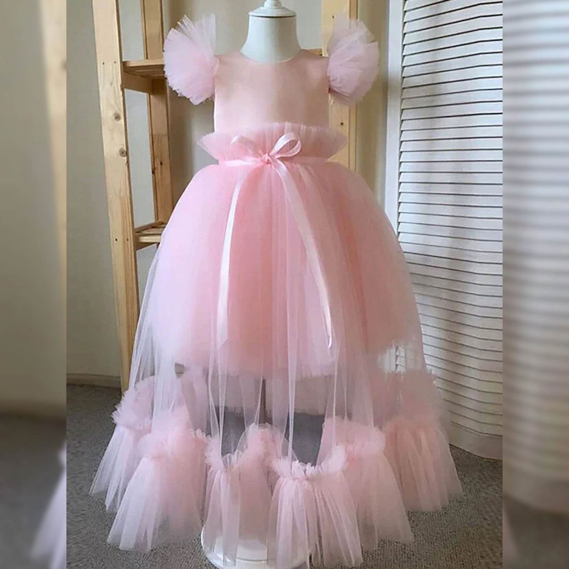 Baby Pink Princess Tulle Birthday Girl Dress - DrapeMe - Your Affordable place for In-Trend clothing