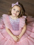 Birthday Girl Princess Tulle Dress With Hair Band - DrapeMe - Your Affordable place for In-Trend clothing