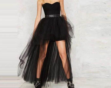 Sexy High Low Tulle Skirt – Black - DrapeMe - Your Affordable place for In-Trend clothing