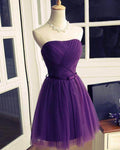 Pretty Off Shoulder Tulle Short Party Wear Dress - Purple - DrapeMe - Your Affordable place for In-Trend clothing