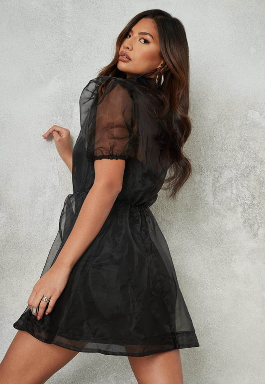 Chic Front Button Shirt Dress – Black - DrapeMe - Your Affordable place for In-Trend clothing