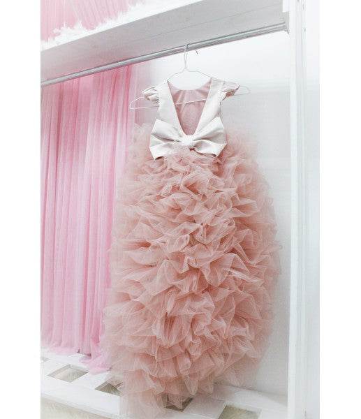 Layered Ruffle Floor-length Dress – Peach - DrapeMe - Your Affordable place for In-Trend clothing