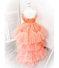 Baby Girl Birthday Dress With Detachable Trail – Peach - DrapeMe - Your Affordable place for In-Trend clothing