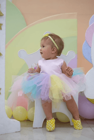 Unicorn Multicolored Puffy Tutu Baby Dress - DrapeMe - Your Affordable place for In-Trend clothing
