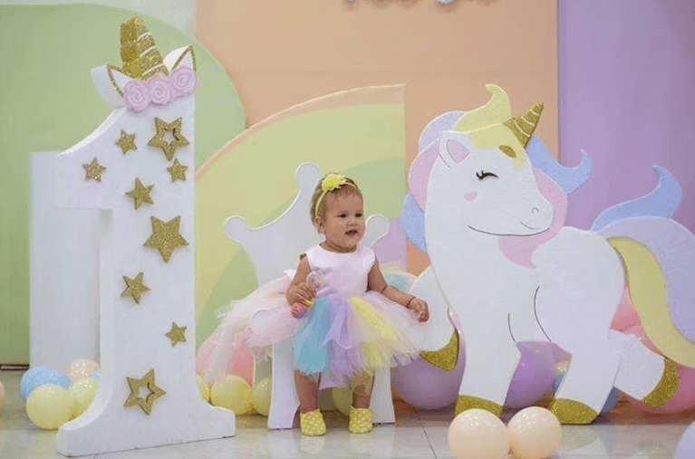 Unicorn Multicolored Puffy Tutu Baby Dress - DrapeMe - Your Affordable place for In-Trend clothing