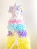 Unicorn Girl Birthday Dress, Toddler Unicorn Tulle Dress, Toddler Rainbow Birthday Dress - DrapeMe - Your Affordable place for In-Trend clothing