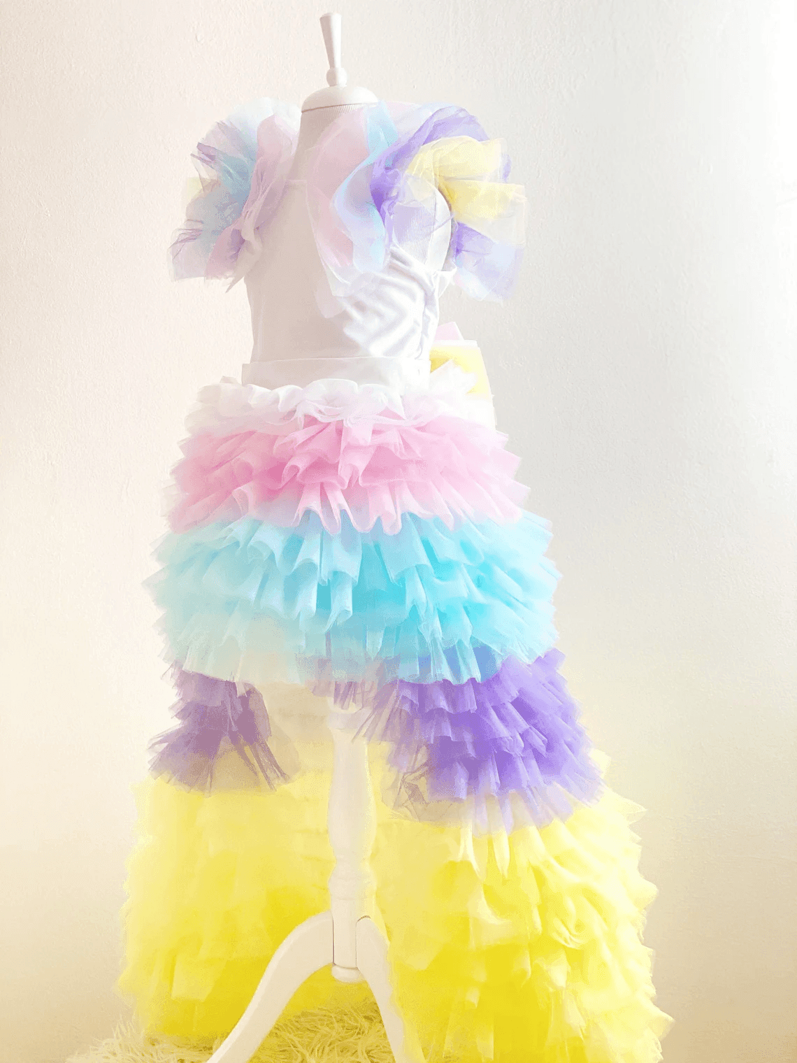 Unicorn Girl Birthday Dress, Toddler Unicorn Tulle Dress, Toddler Rainbow Birthday Dress - DrapeMe - Your Affordable place for In-Trend clothing