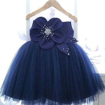 Baby Girl's First Birthday Dress With Flower Design - DrapeMe - Your Affordable place for In-Trend clothing