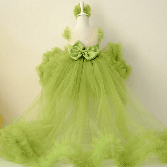 Beautiful Birthday Dress For Girls With Detachable Trail - DrapeMe - Your Affordable place for In-Trend clothing