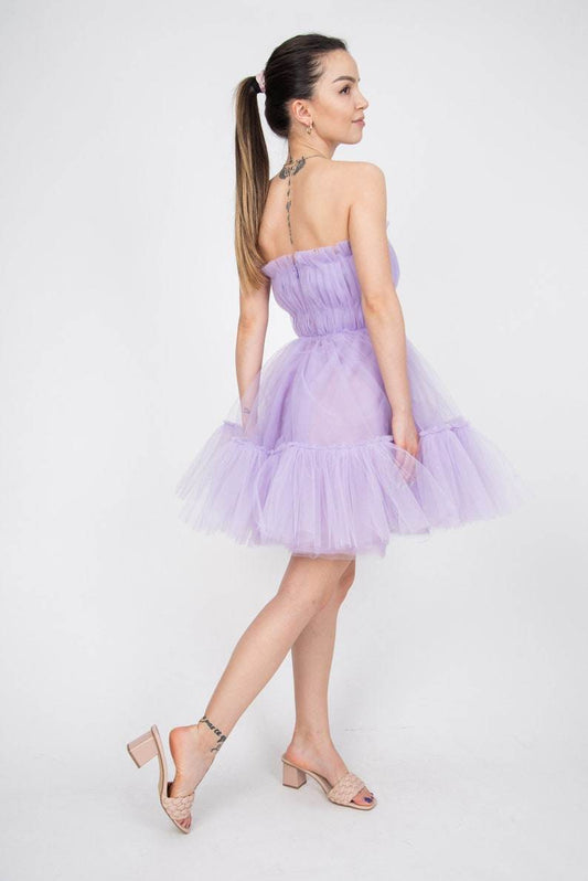 Layered Skater Tulle Dress – Lilac - DrapeMe - Your Affordable place for In-Trend clothing
