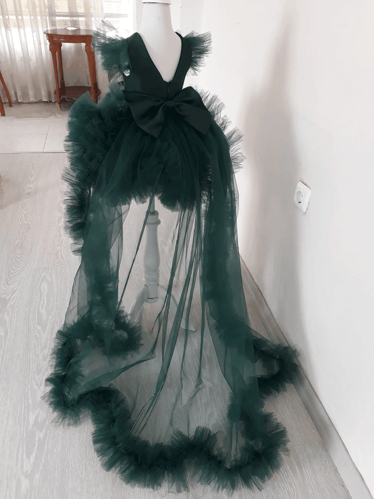 Tutu Dress For Birthday Girl Emerald Green Color - DrapeMe - Your Affordable place for In-Trend clothing