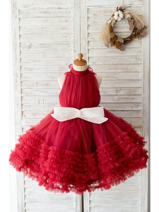 Birthday Party Dress For Girls – Maroon - DrapeMe - Your Affordable place for In-Trend clothing
