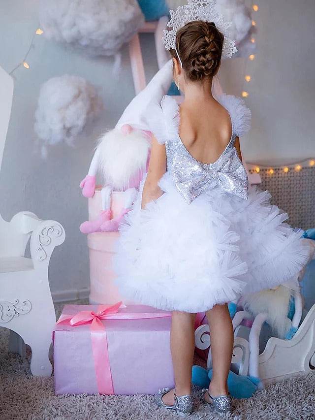 Princess Glitter A-line Dress – White - DrapeMe - Your Affordable place for In-Trend clothing