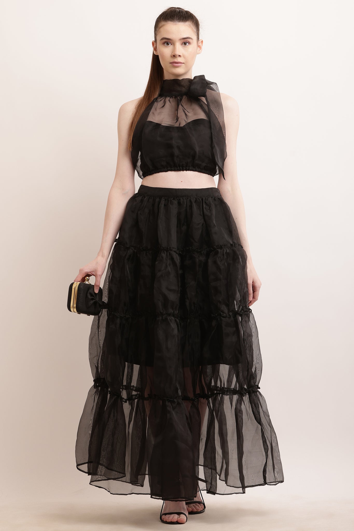 Black Sheer Eleganca Co-ord Set