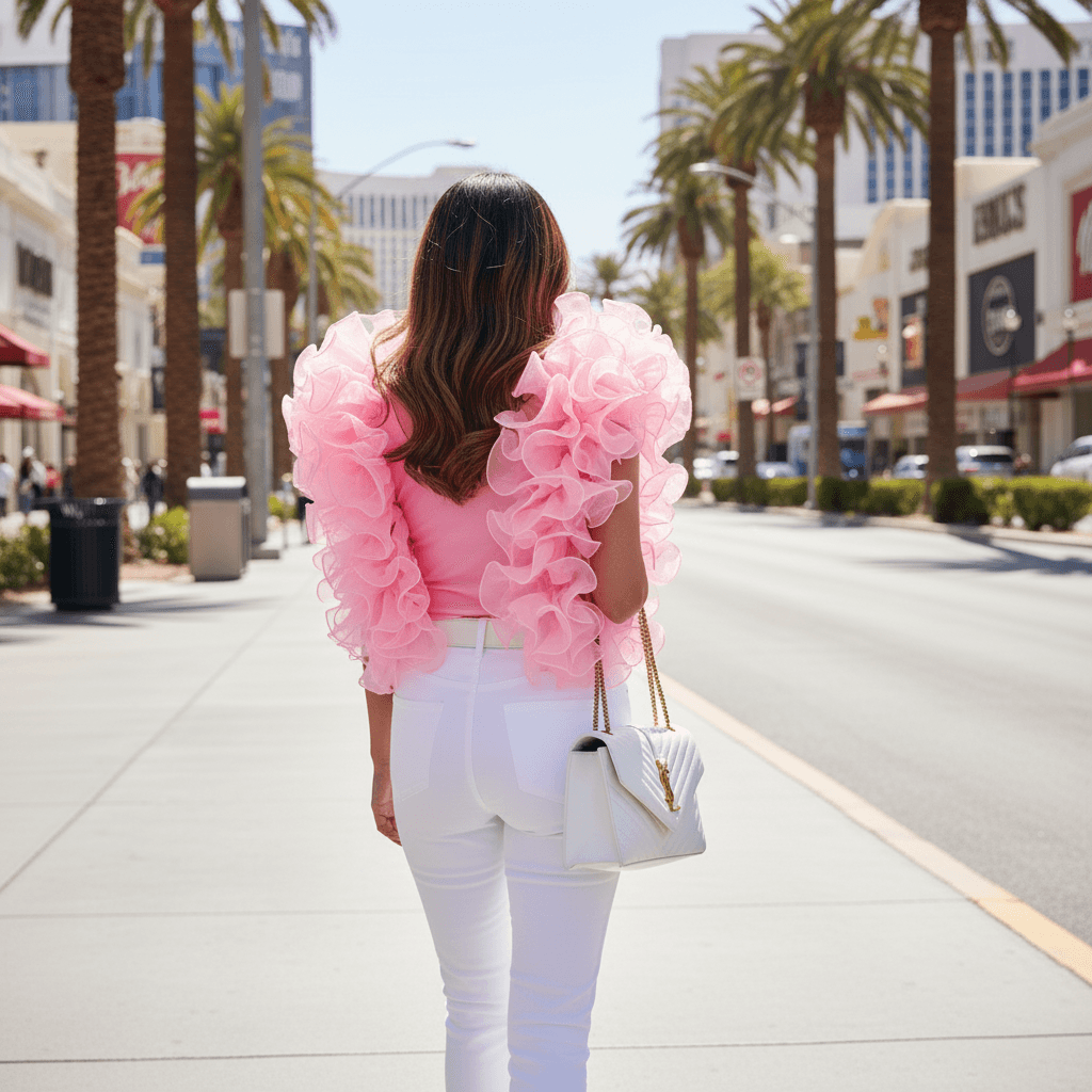Fairy Ruffled Sleeves Top - Pink - DrapeMe - Your Affordable place for In-Trend clothing