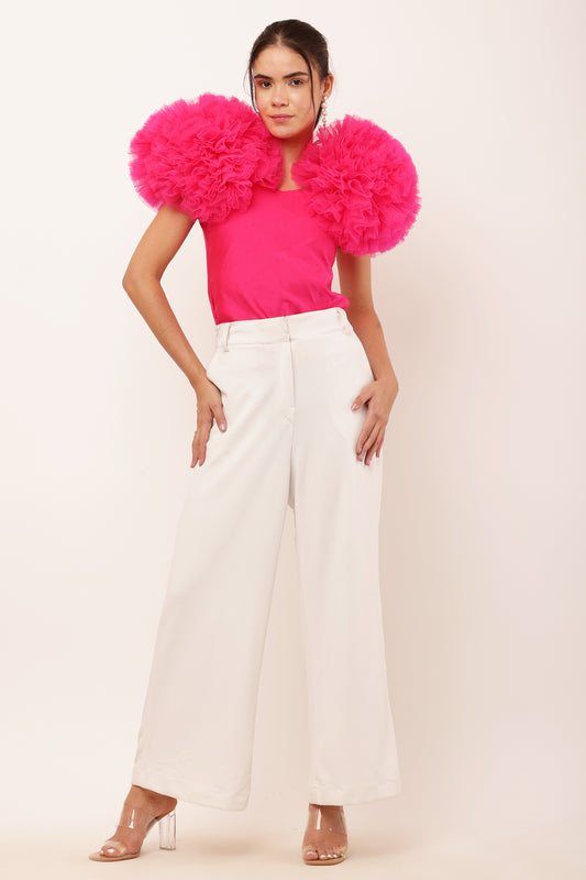 Pink Petal Pom Pom Top