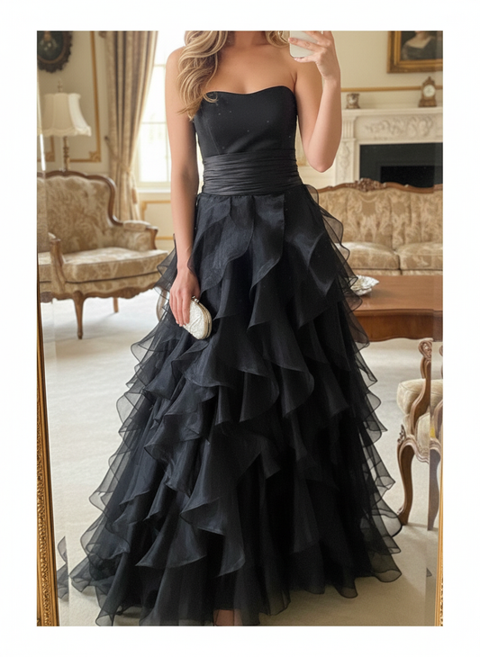 Cinderella Off- Shoulder Dress - Black