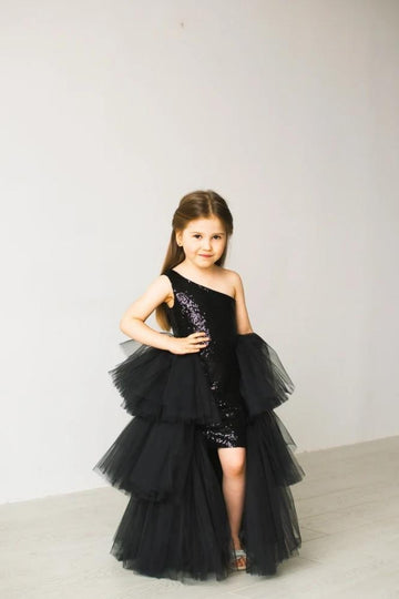 Midnight Sparkle Tulle Dress For Baby Girls