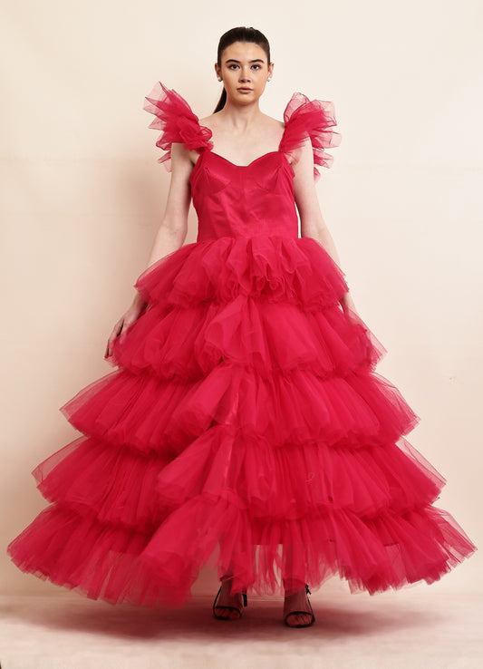 Dreamy Pink Princess Tulle Dress