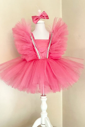 Fairy Tale Rose Pink Tulle Birthday Dress