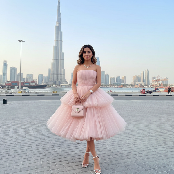 Pretty Lady Offshoulder Tulle Dress