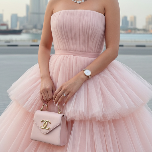 Pretty Lady Offshoulder Tulle Dress