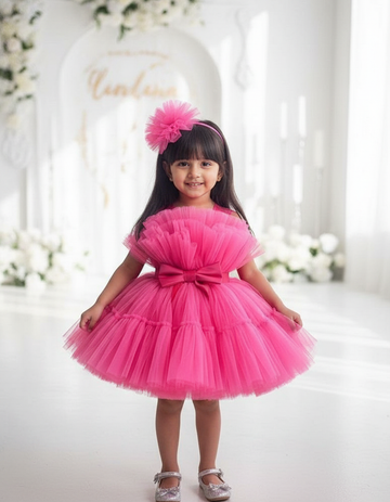 Dreamy Ruffle Barbie Dress – Pink
