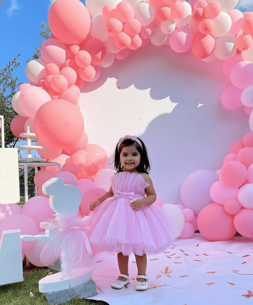 Ruffle Around Tulle  Dress