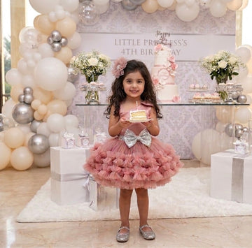 Blush Princess Tulle Birthday Dress for Girls