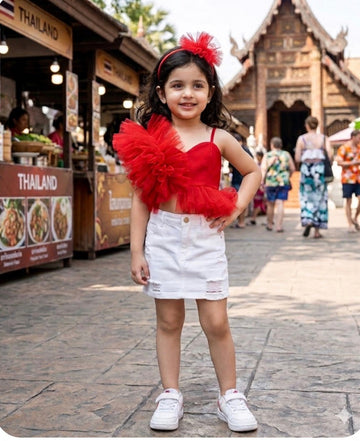 The Amara Ruffled Tulle Top