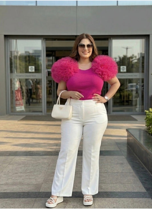 Pink Petal Pom Pom Top