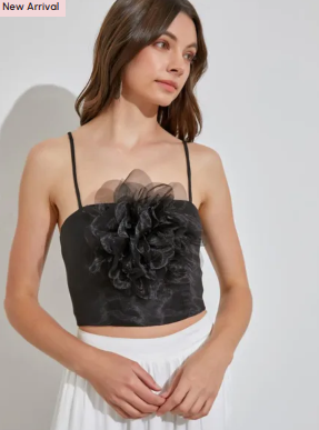 Rosette Bow Crop Top