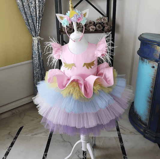 The Seraphina Rainbow Tulle Dress