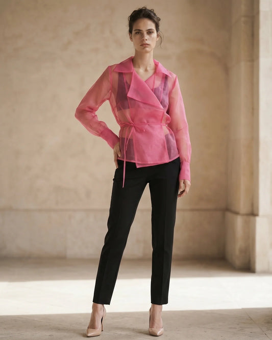 The Camilla Blush Organza Crop