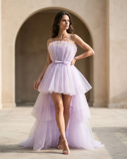 The Celeste Tulle Cascade Dress